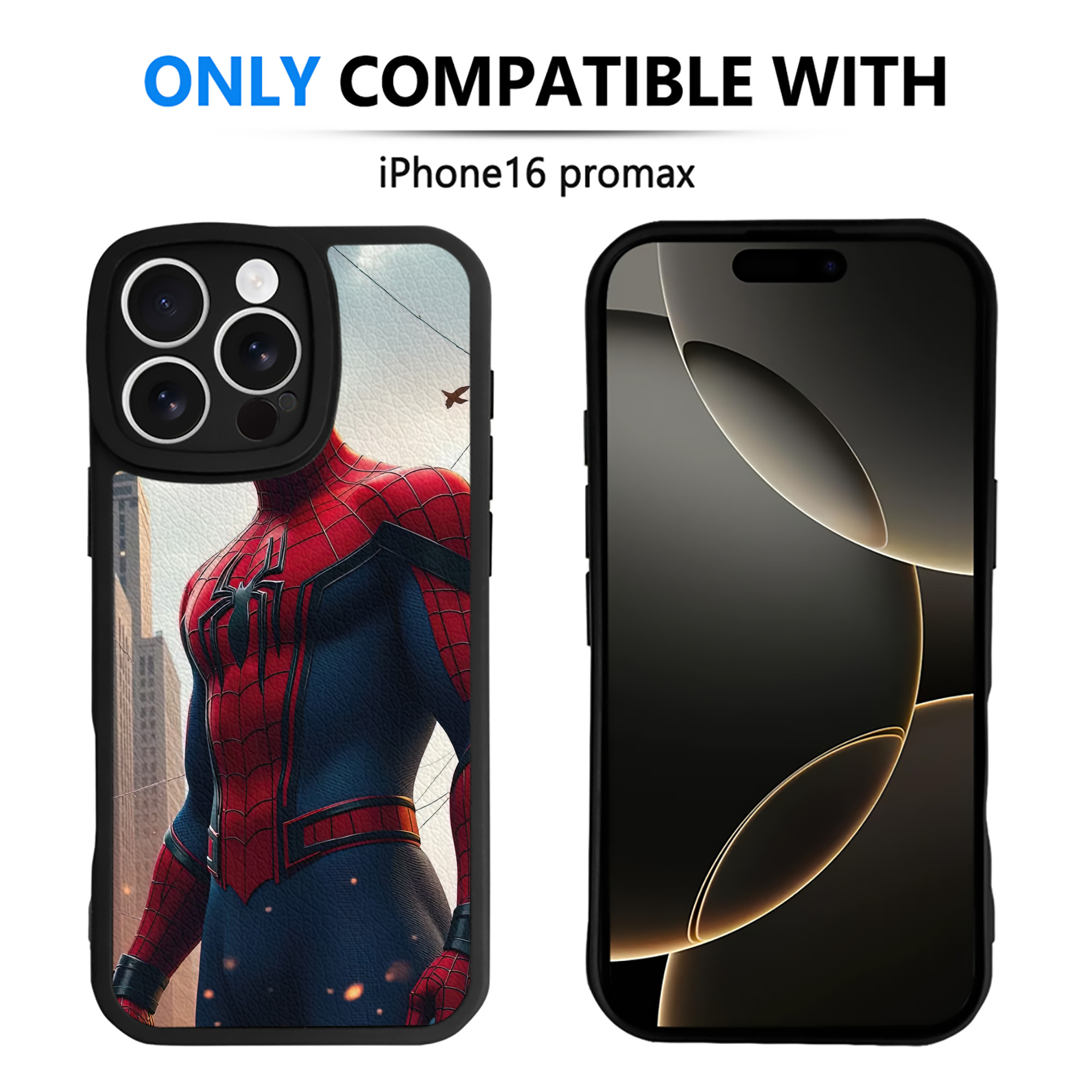 （画像用） Spider Man スパイダーマン 【iPhone 16シリーズ対応】シリコンスマホケース（レザー調） 材質：シリコン